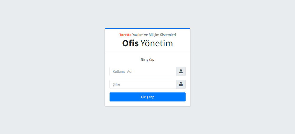 ofis yönetim giriş sayfası